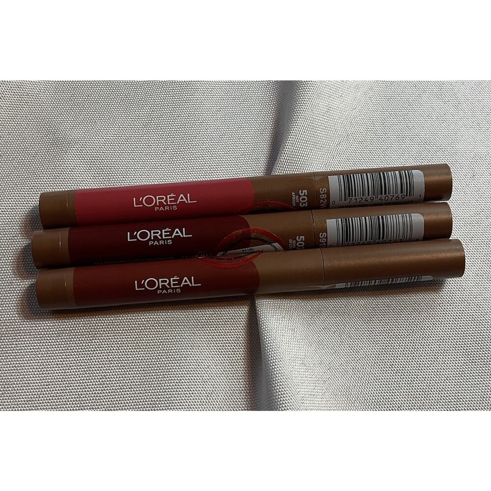 3 PACK L'OREAL PARIS MATTE LIP CRAYON #503,507,and 509 New
